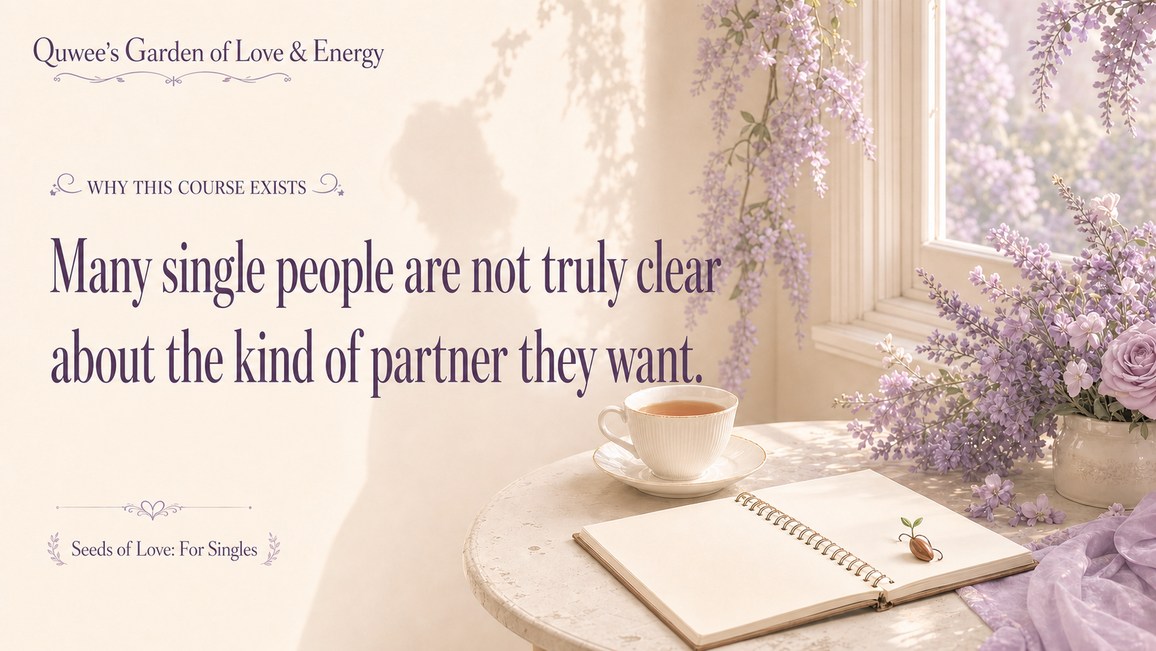 Seeds of Love: For Singles course story, page 1